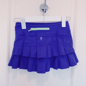 ✨EUC✨RARE IVIVVA GIRLS PURPLE/NEON YELLOW SET THE PACE SKIRT SIZE 8